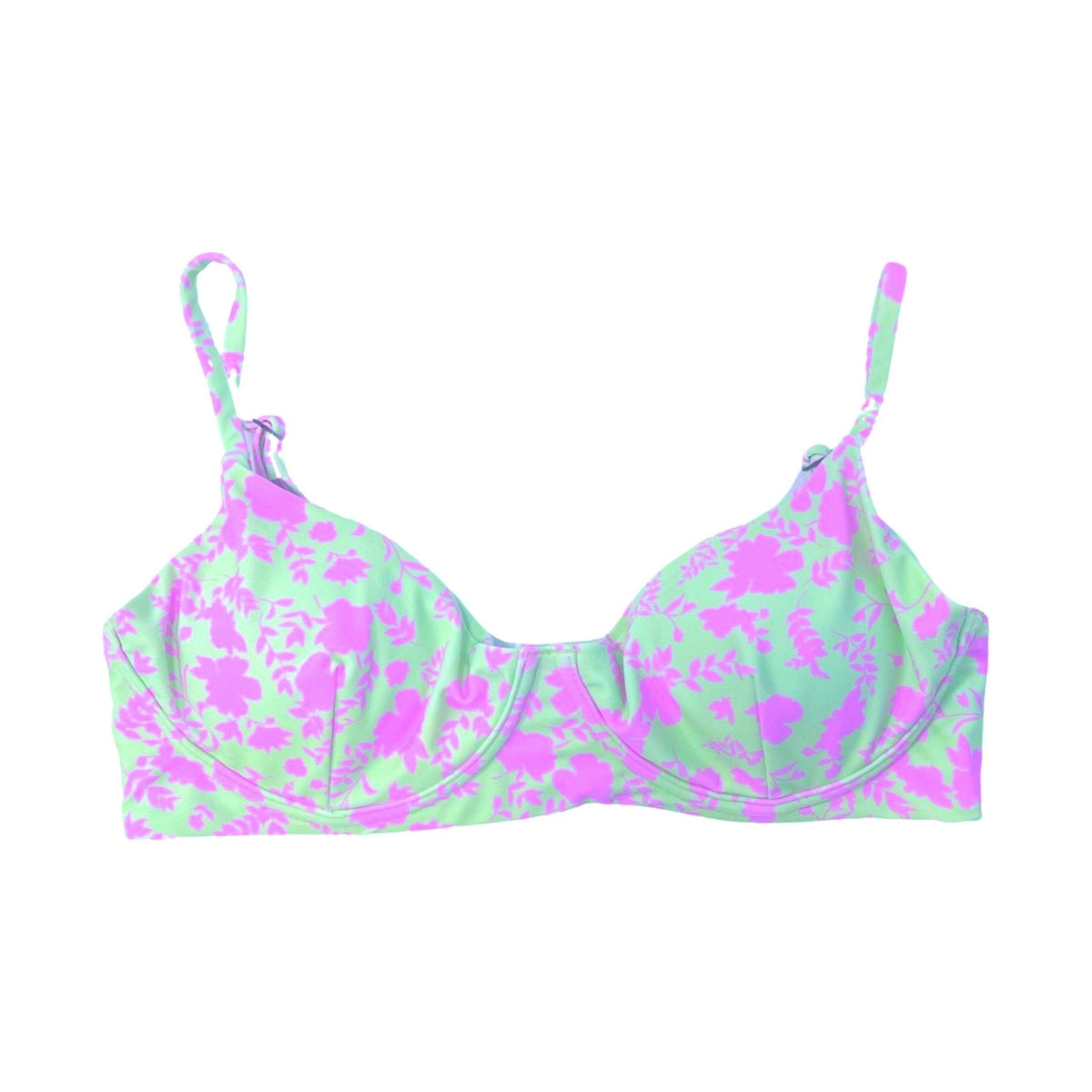 TROPEZ BIKINI TOP - PEPPERMINT BLOOM - PINKCOLADA