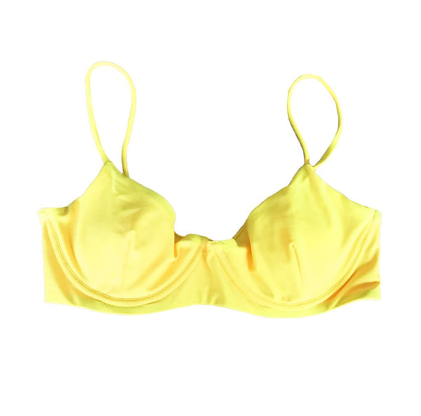 TROPEZ BIKINI TOP IN MANGO YELLOW - PINKCOLADA